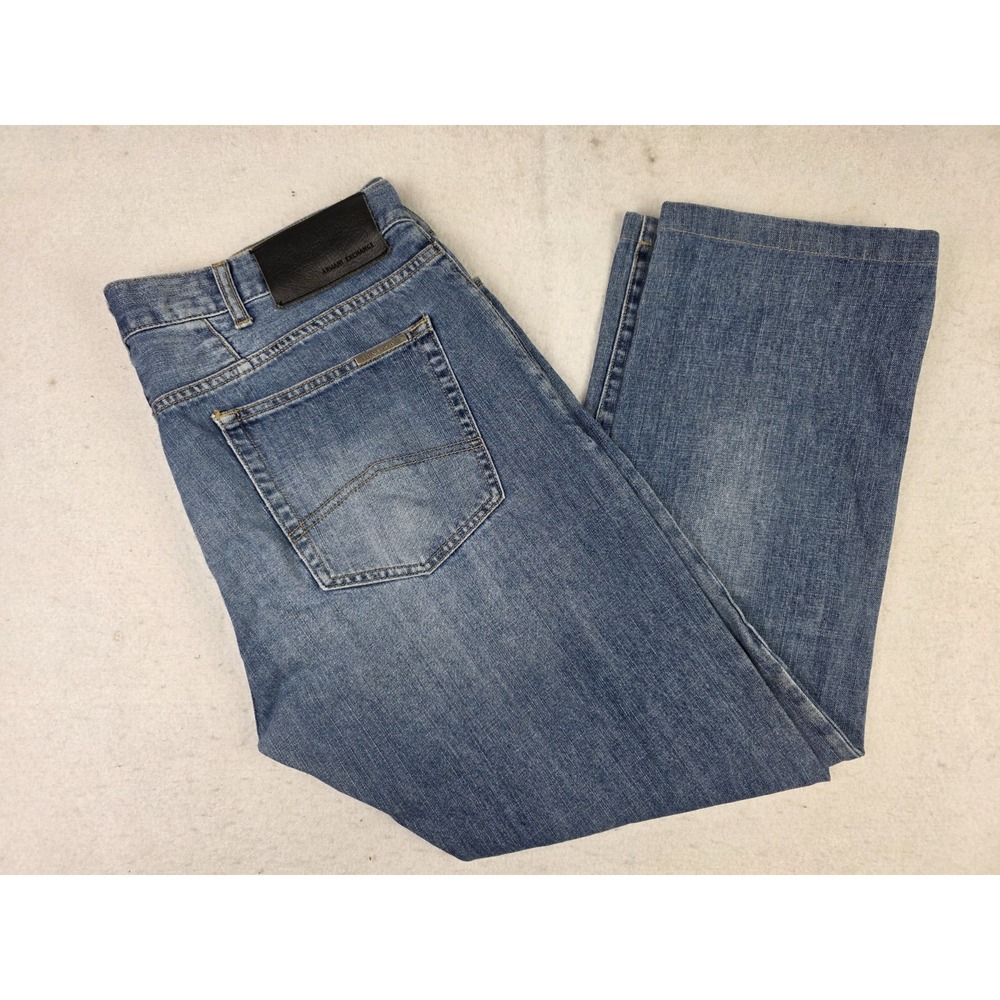 Armani Exchange Blue Slim‎ Fit Denim Jeans Button Accents Men's Size 36